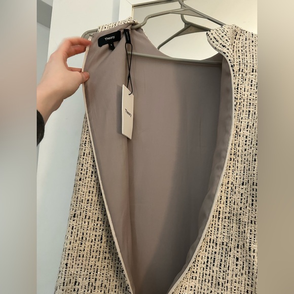 Theory- Ivory Multi Hatch Tweed dress 
Size 6
NWT - Picture 4 of 9